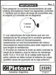 CDI PIETCARD 2328 DIGITAL ALIMEN. A BATERIA HONDA XR 250 TORNADO