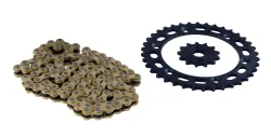 KIT TRANSMISION FAR NEGRA C/CADENA DORADA 38/13 TORNADO 250