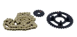 KIT TRANSMISION FAR NEGRA C/CADENA DORADA DAX 35/15
