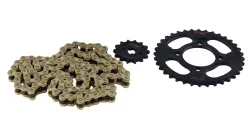 KIT TRANSMISION FAR NEGRA C/CADENA DORADA SMASH 36/14