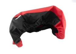 FUNDA ASIENTO LFM CENTAURO BIZ 105 ROJA BORDE NEGRO LOGO HONDA