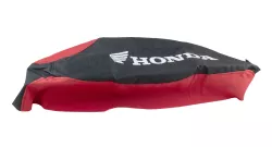 FUNDA ASIENTO LFM WAVE S CENTAURO NEGRA BORDE ROJO LOGO HONDA
