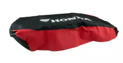 FUNDA ASIENTO LFM NEW TITAN CENTAURO NEGRA BORDE ROJO LOGO HONDA