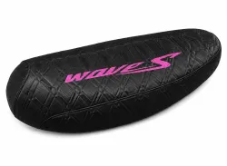 FUNDA ASIENTO LFM CURVE WAVE 110S NEGRA LOGO WAVE ROSA