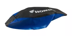 FUNDA ASIENTO LFM WAVE S CENTAURO NEGRA BORDE AZUL LOGO HONDA