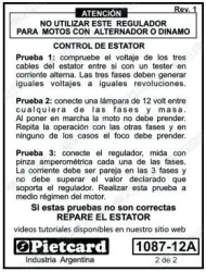 REGULADOR PIETCARD 1087 TRIFÁSICO 12V GUERRERO TRIP CORVEN