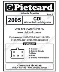 CDI PIETCARD 2005 YAMAHA AXIS/JOG/ADLY/ELITE