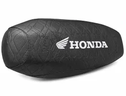FUNDA ASIENTO LFM CURVE BIZ 125 NEGRA LOGO HONDA