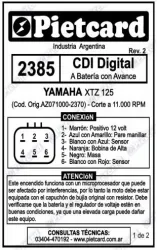 CDI PIETCARD 2385 YAMAHA XTZ 125 (6 CABLES)