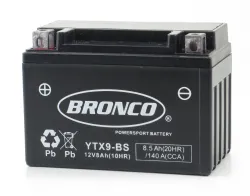 BATERIA BRONCO YTX9-BS AGM C/GEL
