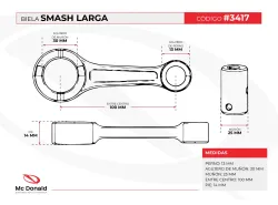 BIELA HADA SMASH LARGA 100*25*13