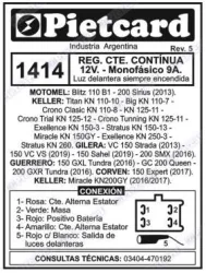 REGULADOR PIETCARD 1414 MOTOMEL BLITZ 110 B1 MONOF. 9A