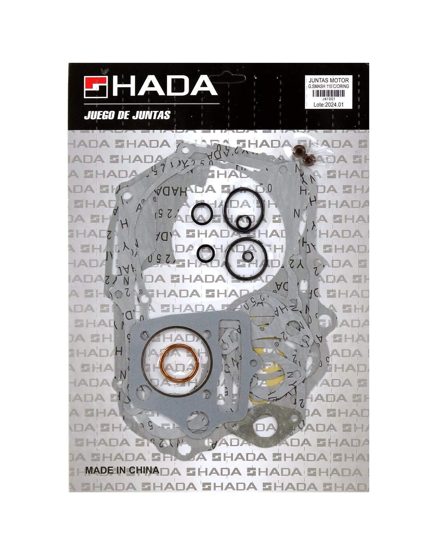 JGO. JUNTAS MOTOR HADA SMASH 110 C/ORING