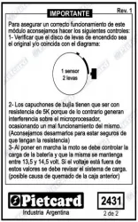CDI PIETCARD 2431 XR 125L (COD ORIGINAL: CQ 071000-3910).