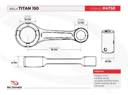 BIELA HADA TITAN 150
