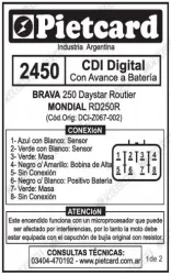 CDI PIETCARD 2450 DIGITAL A BATERIA BRAVA 250 DAYSTAR