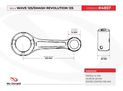 BIELA VINI WAVE 125/SMASH REVOLUTION 125