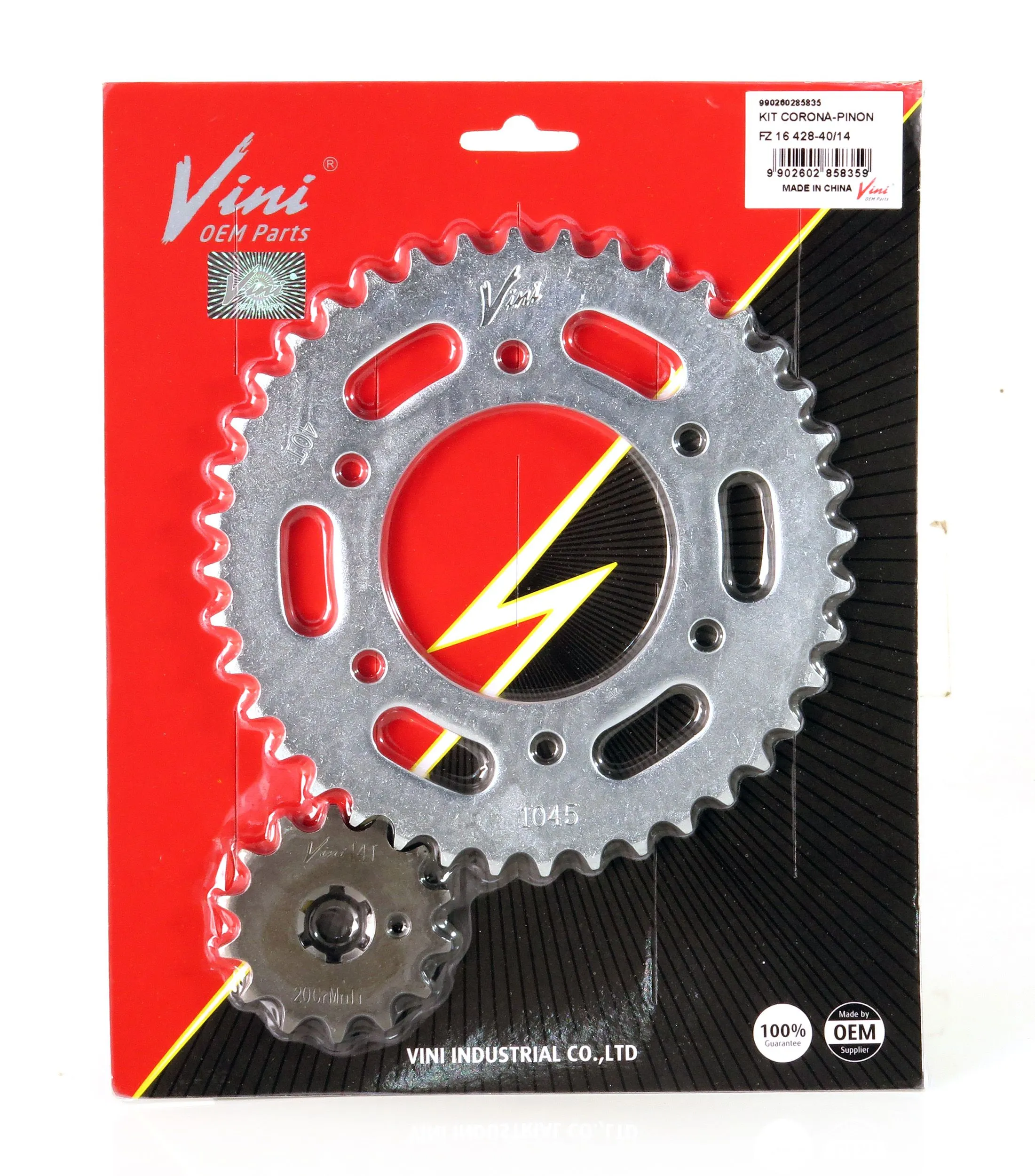 KIT TRANSMISION VINI FZ 16 (40-14) S/CADENA