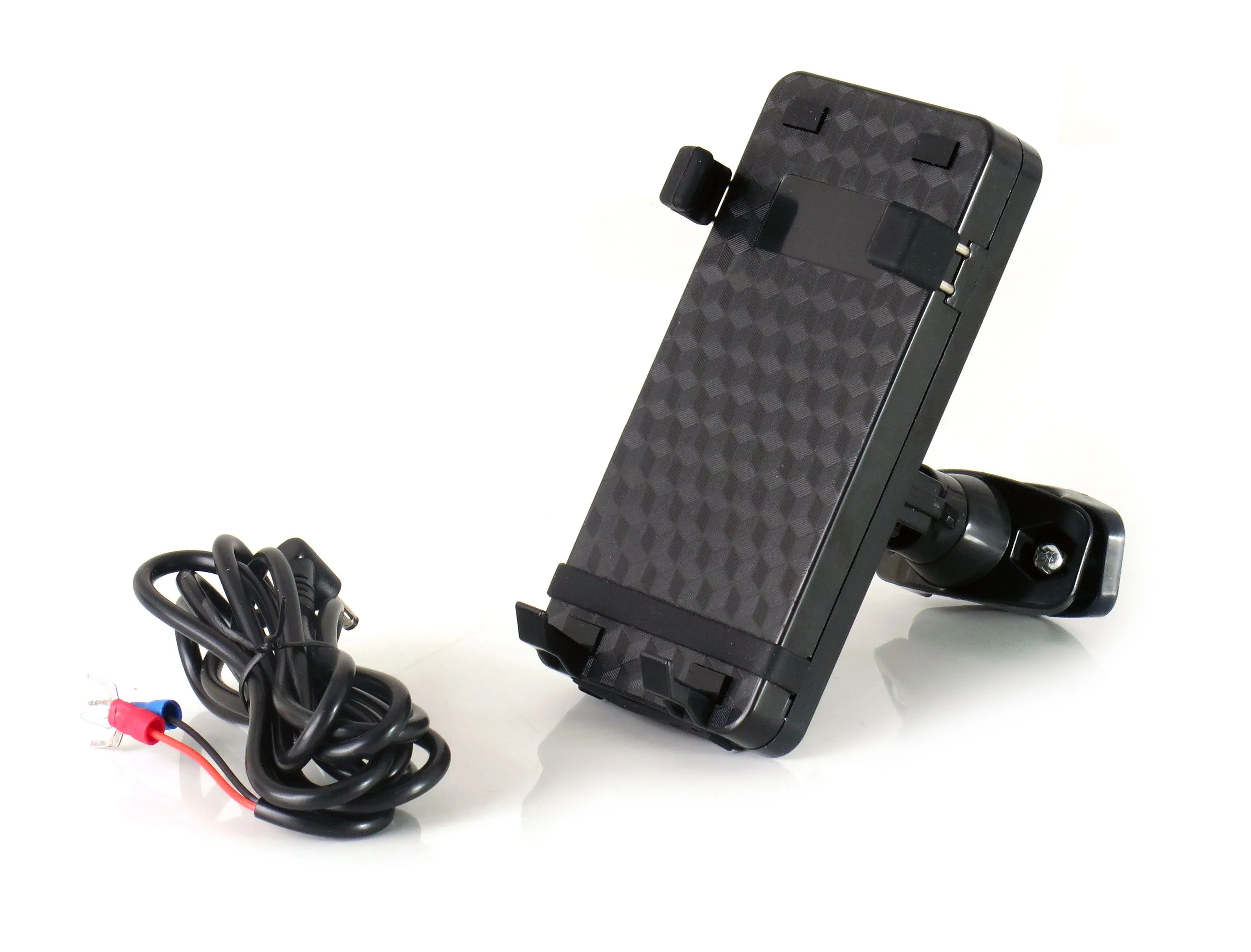 CARGADOR USB PARA MOTOS C/SOPORTE PARA CELULAR