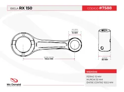 BIELA MAHLE RX 150