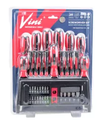 HERRAMIENTAS SET DESTORNILLADORES Y TORKS VINI 39 PIEZAS.