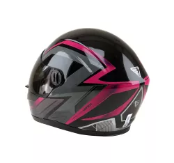CASCO VÉRTIGO V32 INFLUENCE FUCSIA-NEGRO BRILLANTE XL