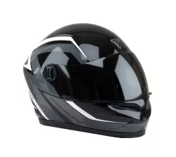 CASCO VÉRTIGO V32 INFLUENCE BLANCO-NEGRO BRILLANTE XL