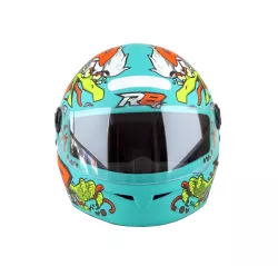 CASCO R8 ROCKET CHICKEN AZUL MATE T. 56