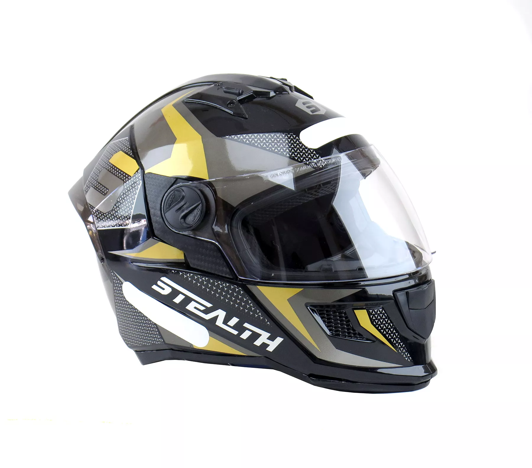 CASCO STEALTH CONCEPT GRIS/DORADO BRILLANTE T.56