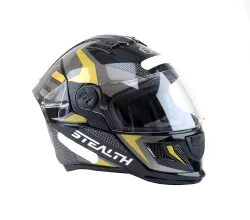 CASCO STEALTH CONCEPT GRIS/DORADO BRILLANTE T.58