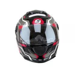 CASCO STEALTH HAWK NEGRO/ROJO BRILLANTE T.58