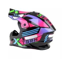 CASCO PRO TORK FAST NEXT NEGRO/ROSA BRILLANTE T.56