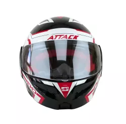 CASCO ATTACK EVO NEGRO/ROJO BRILLANTE T.58