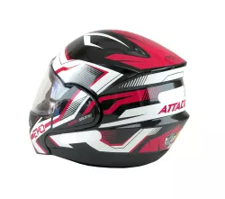 CASCO ATTACK EVO NEGRO/ROJO BRILLANTE T.58
