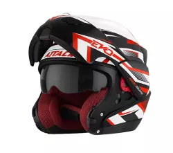 CASCO ATTACK EVO NEGRO/ROJO BRILLANTE T.58