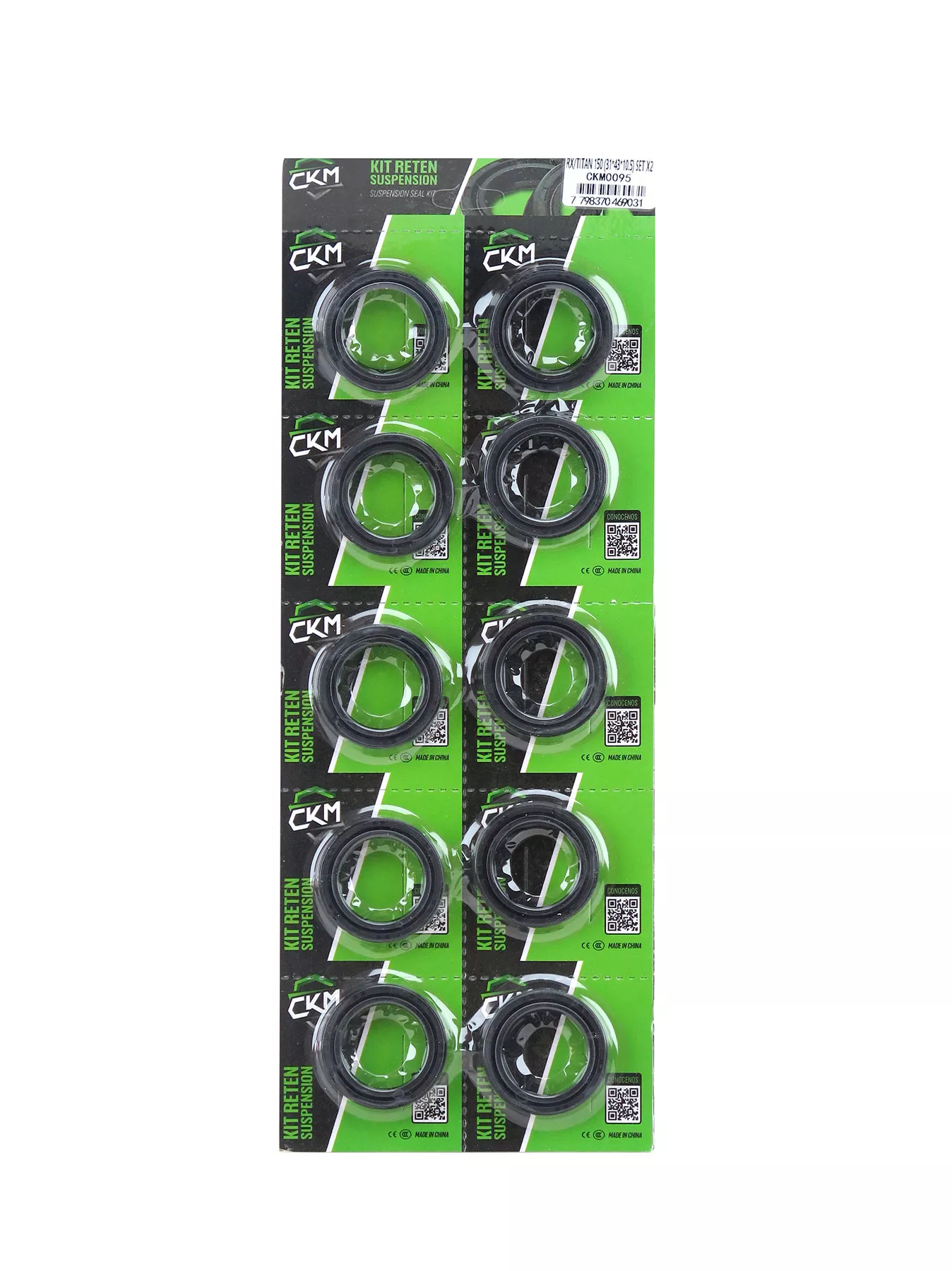 KIT RETEN SUSPENSIÓN CKM RX 150/TITAN 150 (31X43X10,5)