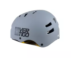 CASCO VÉRTIGO VX SUMMER GRIS ACERO CINTA AMARILLO S