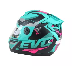 CASCO PRO TORK EVOLUTION G8 EVO VERDE/TURQUEZA/ROSA T.60
