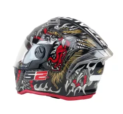 CASCO PRO TORK STEALTH DRAGON NEGRO BRILLANTE T.60