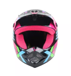 CASCO PRO TORK CROSS KIDS NEXT NEGRO/ROSA T.54