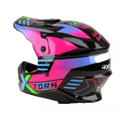 CASCO PRO TORK CROSS KIDS NEXT NEGRO/ROSA T.54