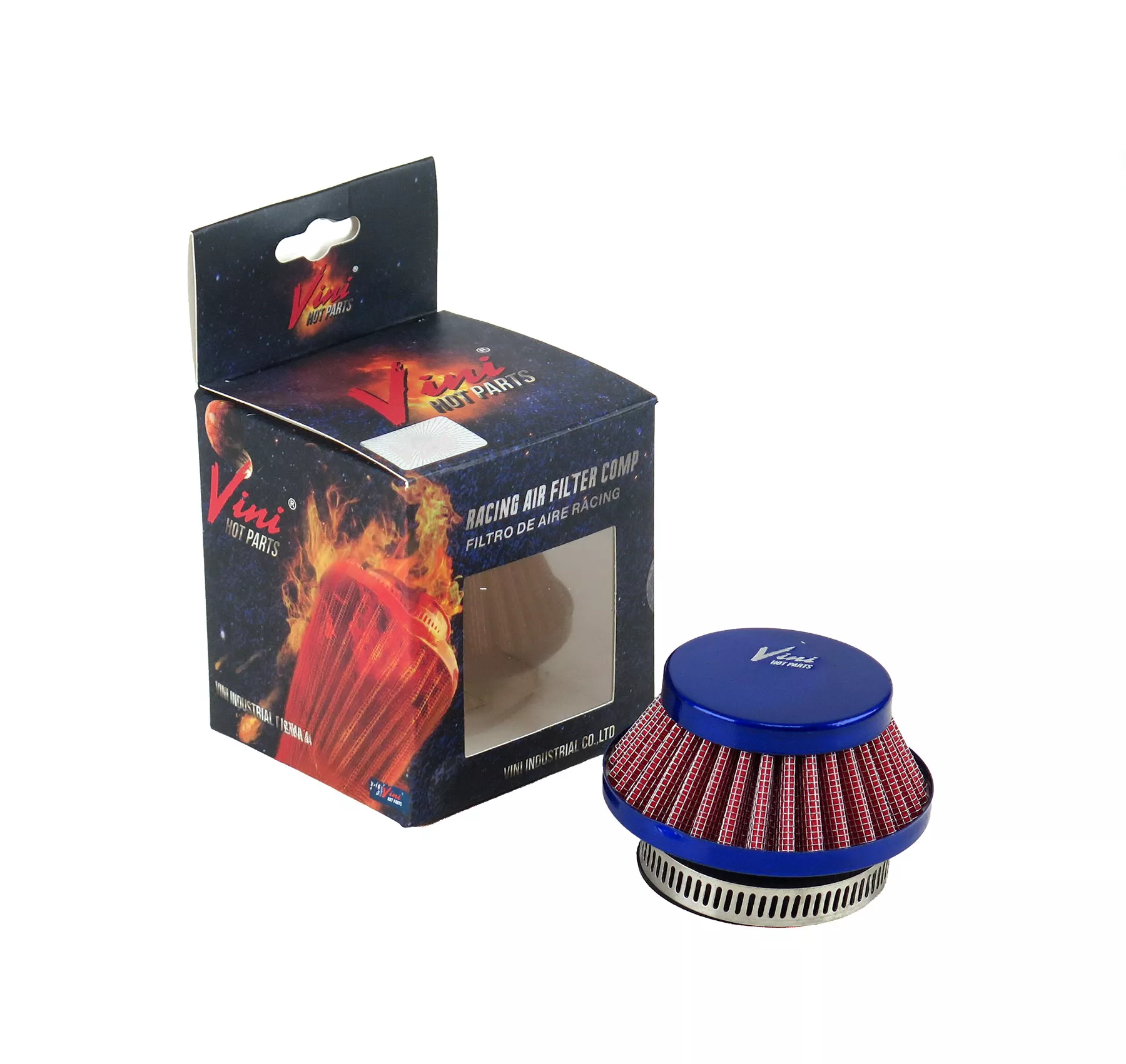 FILTRO DE AIRE VINI CONICO 42MM AZUL