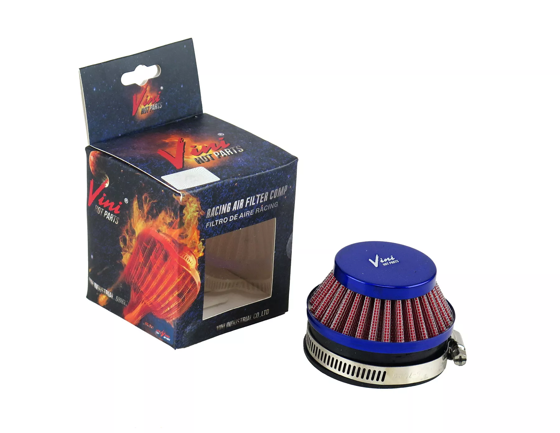 FILTRO DE AIRE VINI CONICO 60MM AZUL