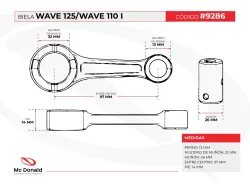 BIELA HAFEEN WAVE 125/WAVE 110 I