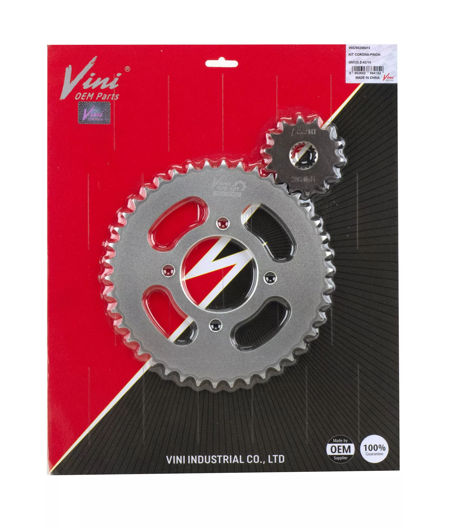 KIT TRANSMISION VINI GN 125 (42-14) S/CADENA