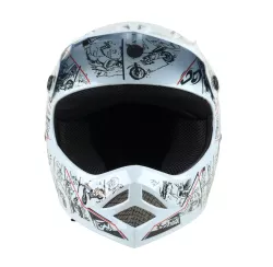 CASCO PRO TORK CROSS KIDS CARTOON RACING T.54 BLA/ROJ