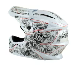 CASCO PRO TORK CROSS KIDS CARTOON RACING T.54 BLA/ROJ