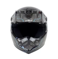 CASCO PRO TORK CROSS KIDS CARTOON RACING T.54 NEGRO/AZUL