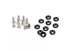 KIT ARANDELAS ALUMINIO  IMC C/ TORNILLOS NEGRO X10 UNIDADES