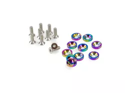 KIT ARANDELAS ALUMINIO  IMC C/ TORNILLOS TORNASOLADA X10 UNIDADES